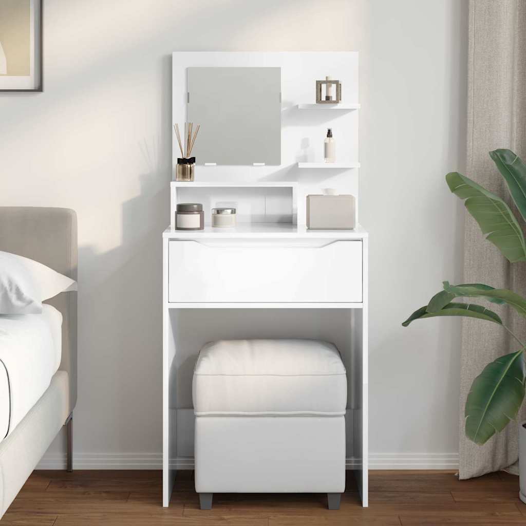 Mesas de tocador de dormitorio brillante 80 x 39,6 x 135 cm