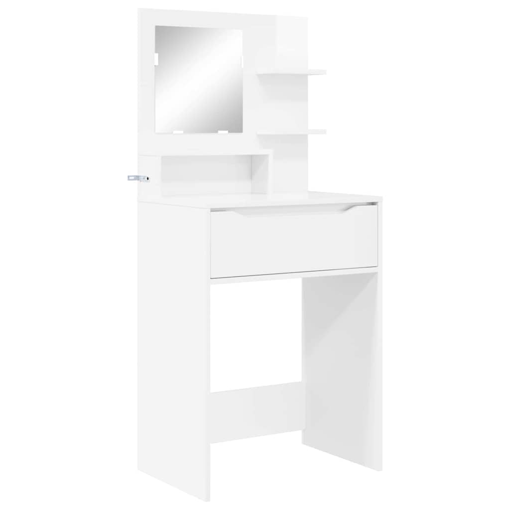 Mesas de tocador de dormitorio brillante 80 x 39,6 x 135 cm