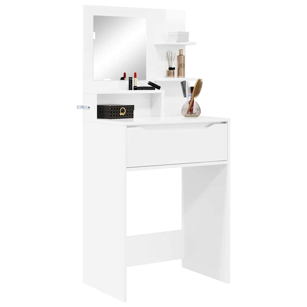 Mesas de tocador de dormitorio brillante 80 x 39,6 x 135 cm