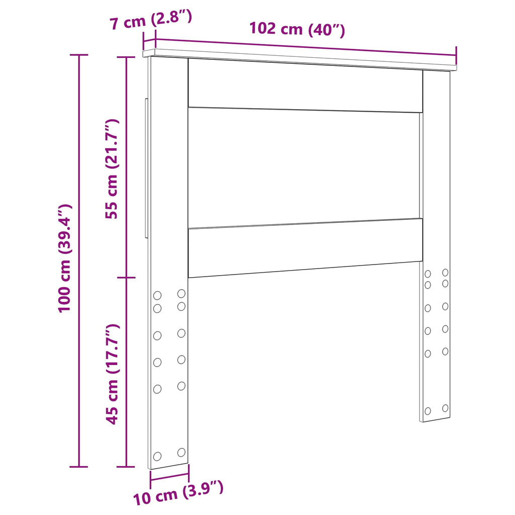 Cabecero con cabecera 100 cm Madera contrachapada