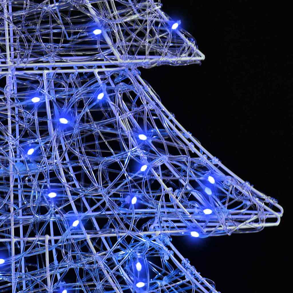 Árbol de Navidad con 100 LED Azul 120 cm Acrílico