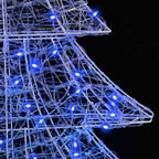 Árbol de Navidad con 100 LED Azul 120 cm Acrílico