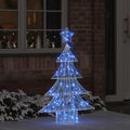 Árbol de Navidad con 100 LED Azul 120 cm Acrílico