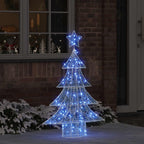 Árbol de Navidad con 100 LED Azul 120 cm Acrílico