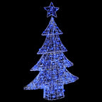 Árbol de Navidad con 100 LED Azul 120 cm Acrílico