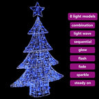 Árbol de Navidad con 100 LED Azul 120 cm Acrílico