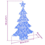 Árbol de Navidad con 100 LED Azul 120 cm Acrílico