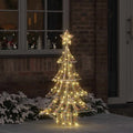 Árbol de Navidad con 120 LED cálido 120,5 cm PET