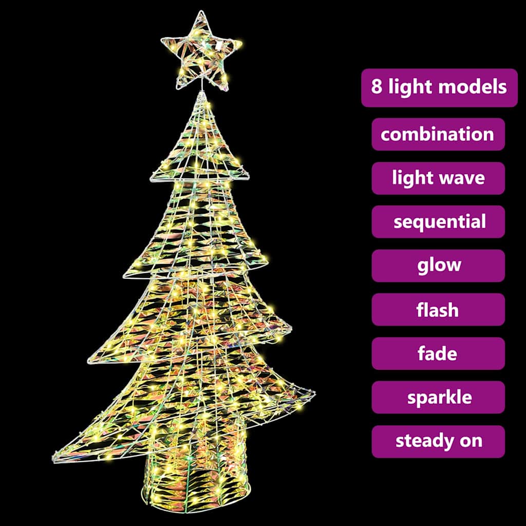 Árbol de Navidad con 120 LED cálido 120,5 cm PET