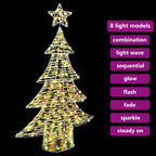 Árbol de Navidad con 120 LED cálido 120,5 cm PET