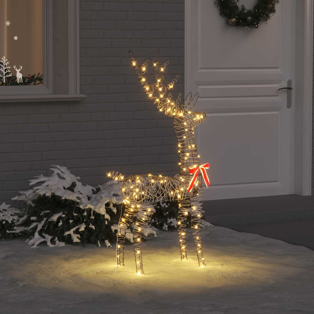 Reno 3D con 140 LED cálido 70 x 41 x 128 cm Ratán
