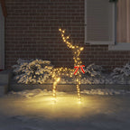 Reno 3D con 140 LED cálido 70 x 41 x 128 cm Ratán