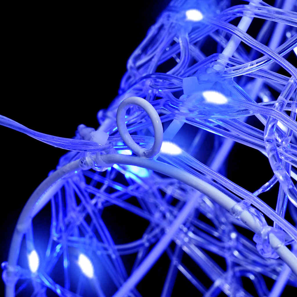 Cabeza de Reno con 140 LED Azul 68 x 36,5 x 62,5 cm Acrílico