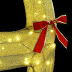 trineo tirado por reno cálido 151 x 28 x 128.5 cm tela