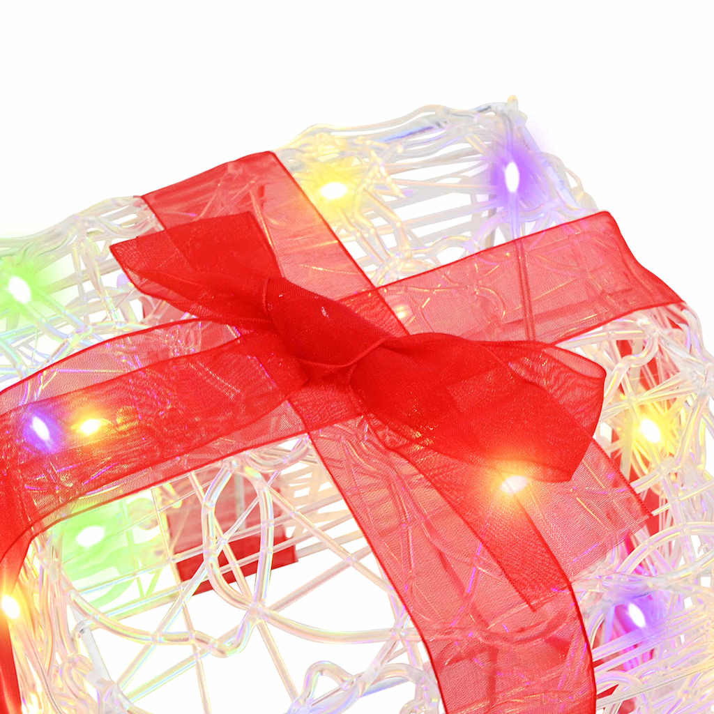 Caja de Regalo 3 pcs Multicolor 20 x 20 x 20 cm Acrílico