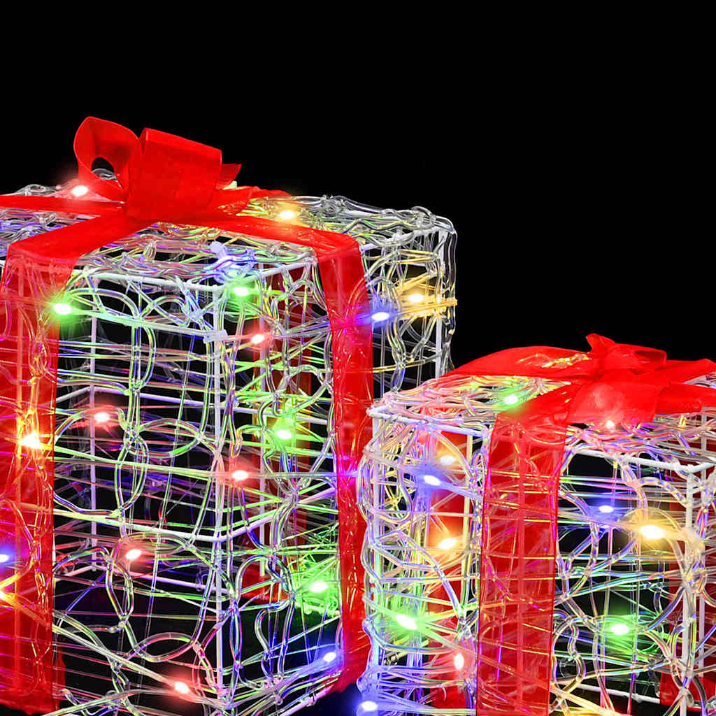 Caja de Regalo 3 pcs Multicolor 20 x 20 x 20 cm Acrílico