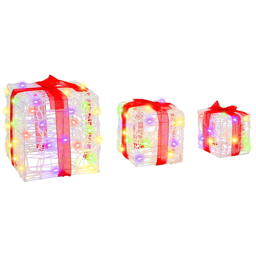 Caja de Regalo 3 pcs Multicolor 20 x 20 x 20 cm Acrílico