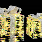 Caja de Regalo con 60 LED 3 pcs cálido 20 x 20 x 20 cm PET