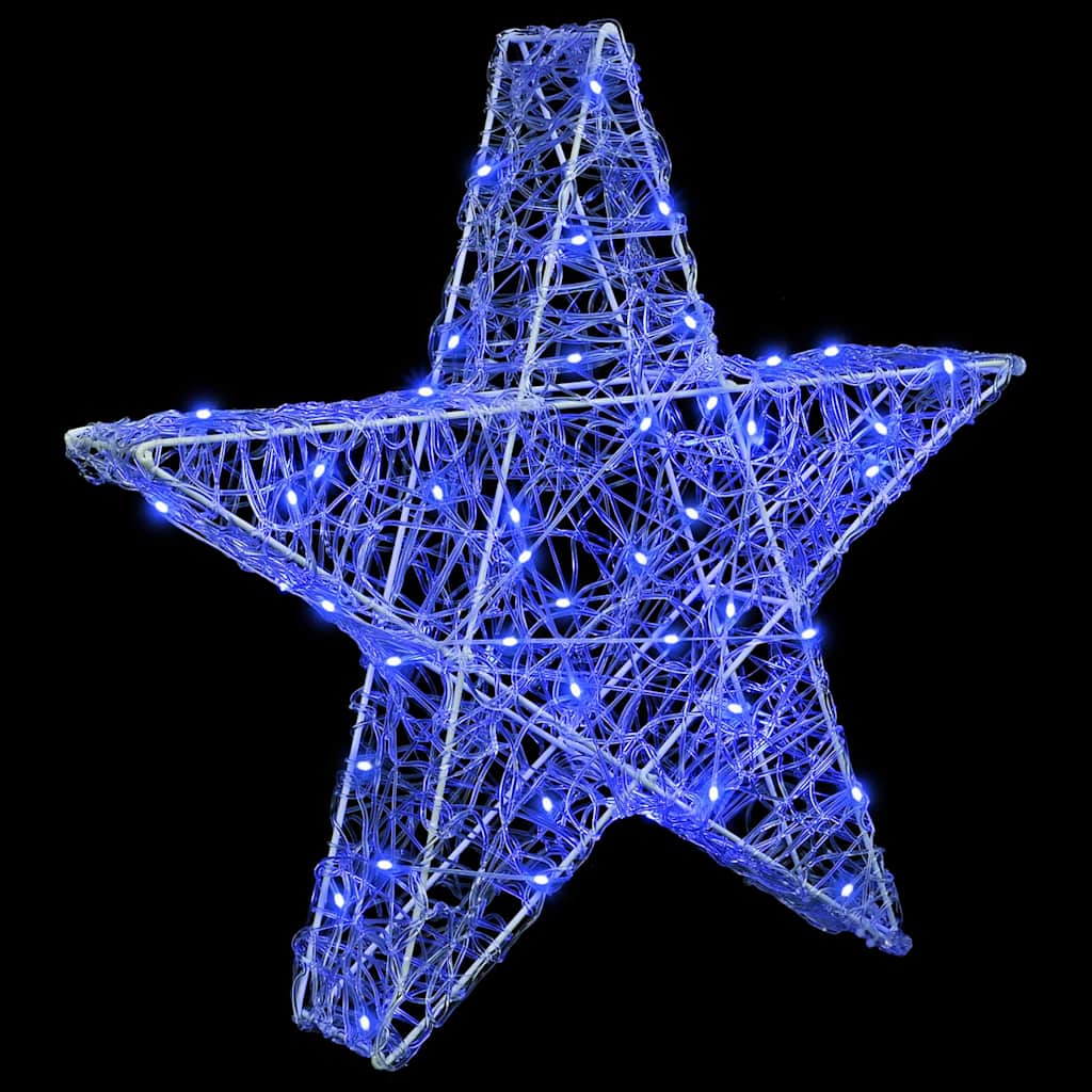 Estrella 3D con 50 LED Azul 55 x 53.5 x 10 cm Acrílico