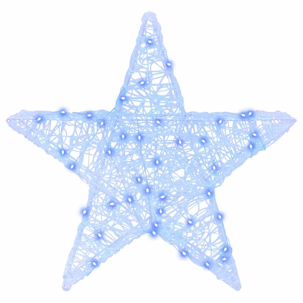 Estrella 3D con 50 LED Azul 55 x 53.5 x 10 cm Acrílico