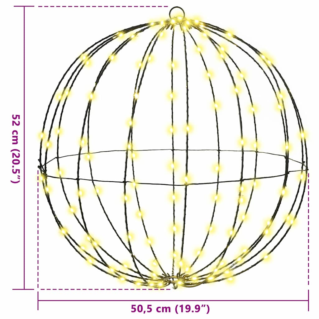 Bola con 160 LED cálido 50,5 x 50,5 x 52 cm Metal