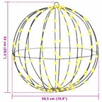 Bola con 160 LED cálido 50,5 x 50,5 x 52 cm Metal