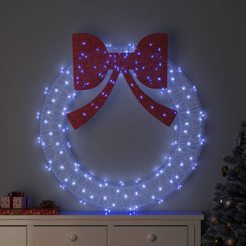 Corona con 150 LED Azul 120 cm Acrílico