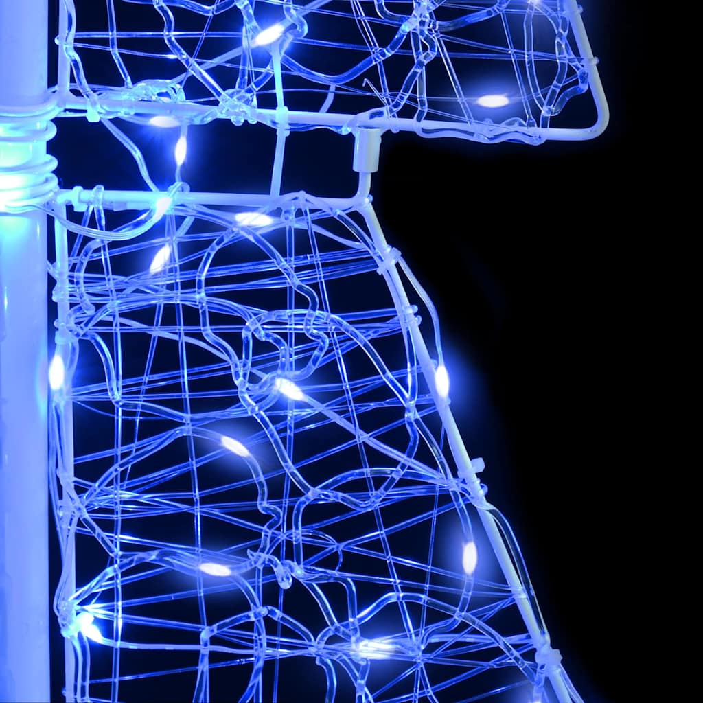 Árbol de Navidad con 100 LED Azul 120 cm Acrílico