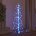 Árbol de Navidad con 100 LED Azul 120 cm Acrílico
