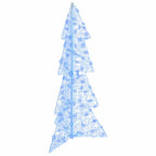 Árbol de Navidad con 100 LED Azul 120 cm Acrílico