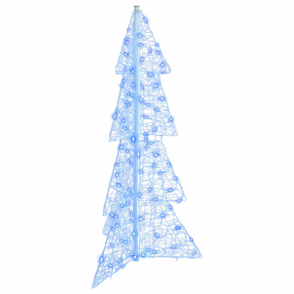 Árbol de Navidad con 100 LED Azul 120 cm Acrílico