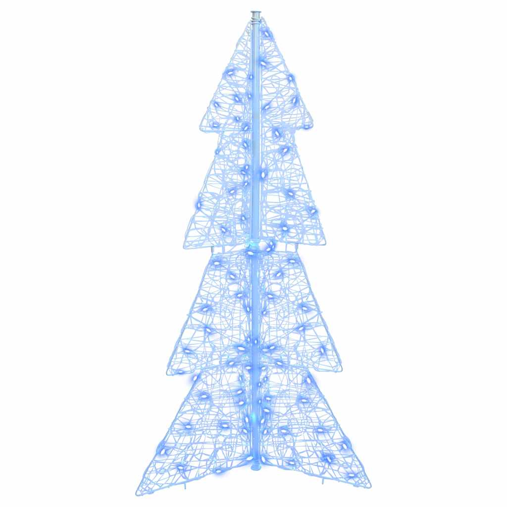 Árbol de Navidad con 100 LED Azul 120 cm Acrílico