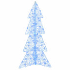 Árbol de Navidad con 100 LED Azul 120 cm Acrílico