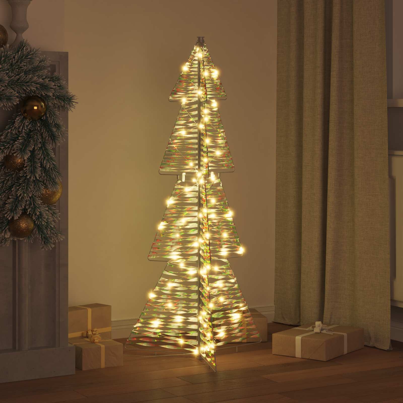 Árbol de Navidad con 100 LED Cálido 120 cm PET