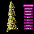 Árbol de Navidad con 100 LED Cálido 120 cm PET