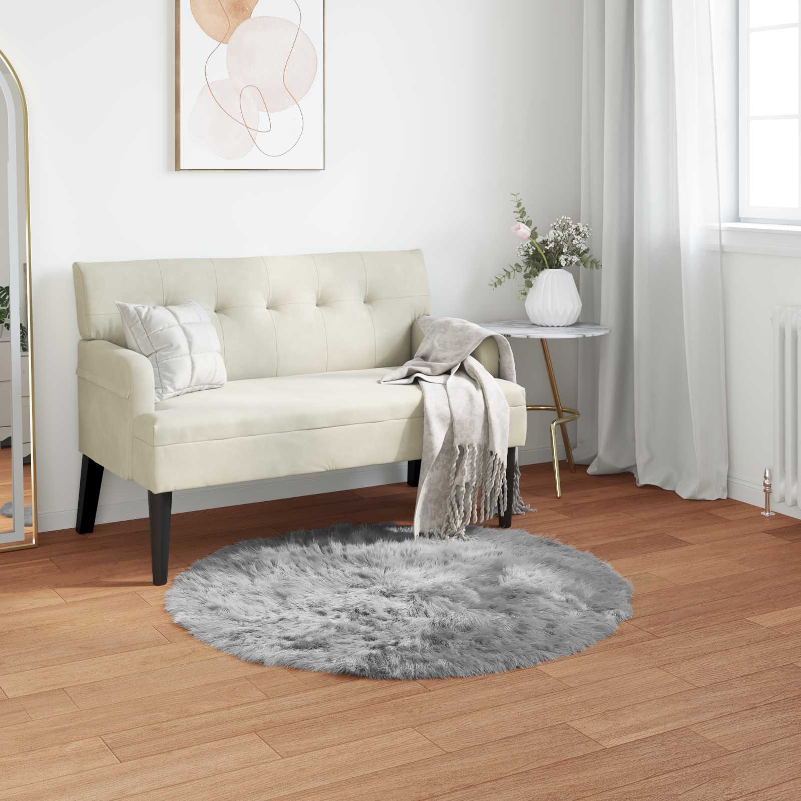 Alfombra de de oveja sintética TAFALLA 100 x 200 cm Poliéster