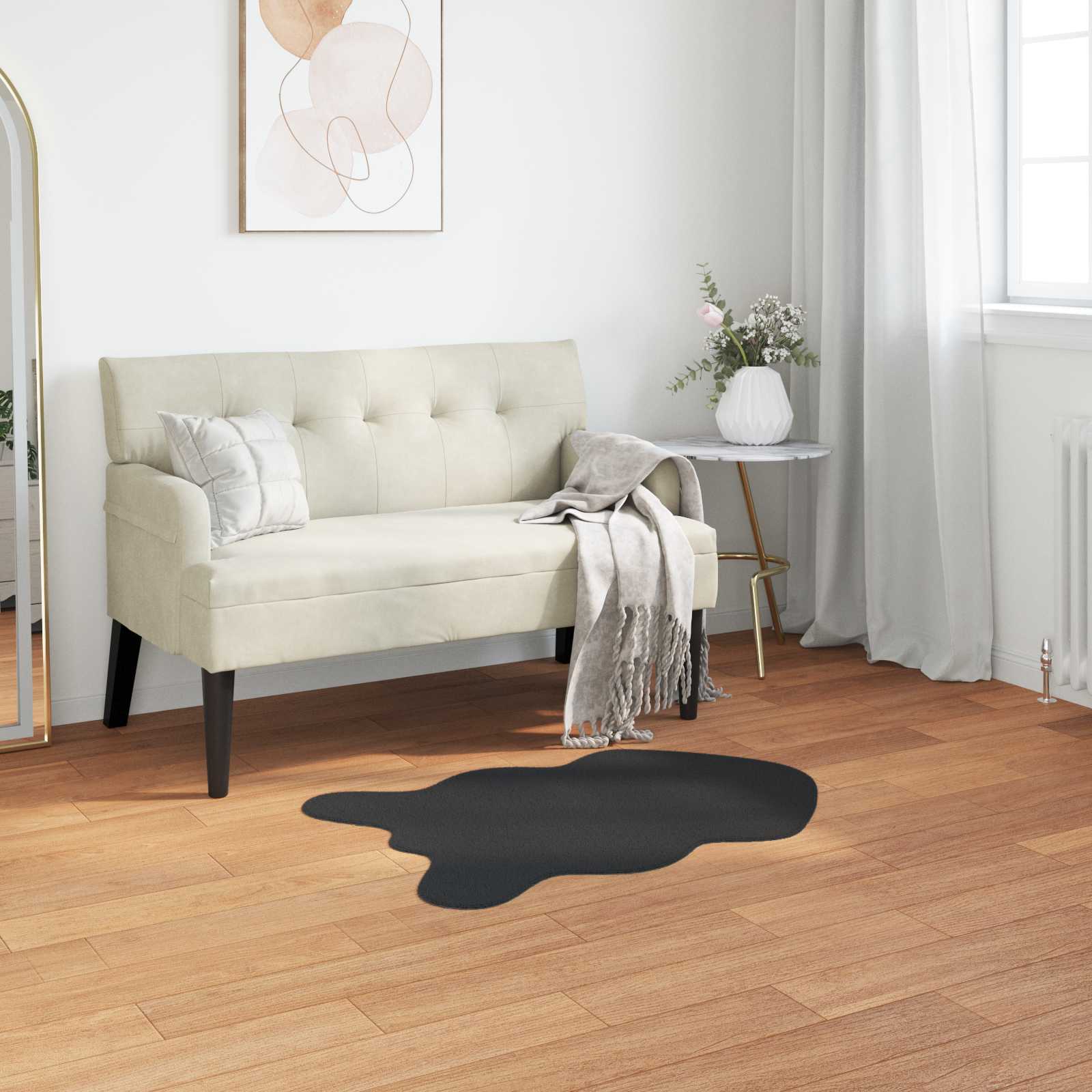 Alfombra antideslizante de sintética de conejo OLITE 50 x 80 cm