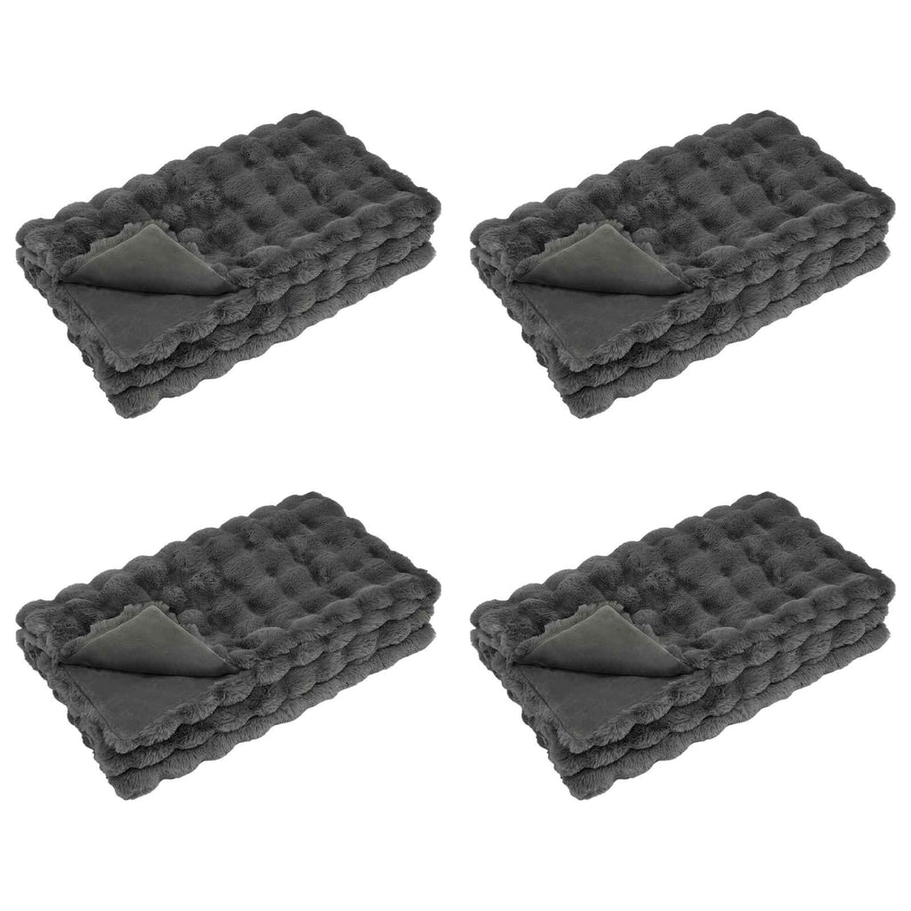 Manta antideslizante de sintética de conejo Olite 4 pcs