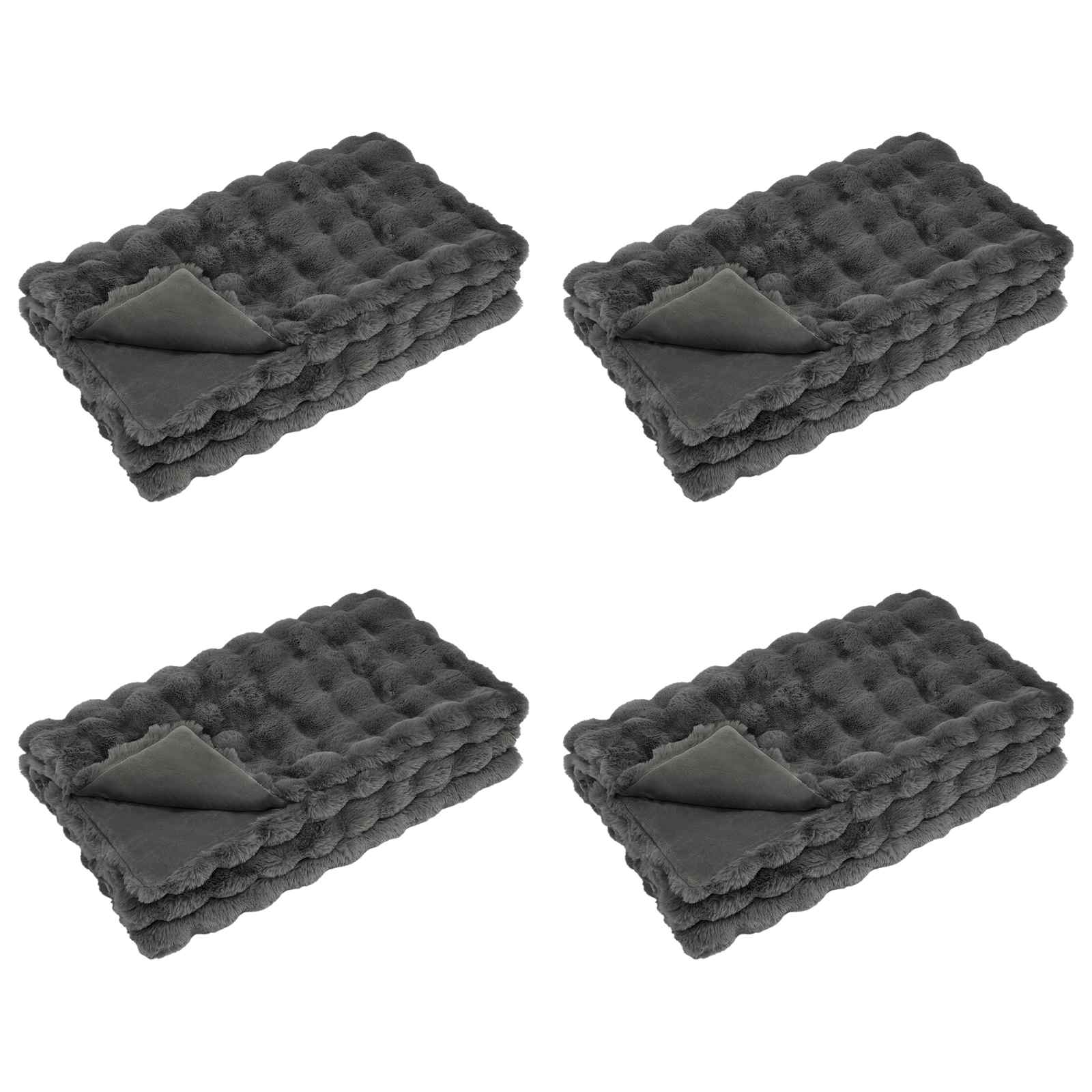 Manta antideslizante de sintética de conejo Olite 4 pcs