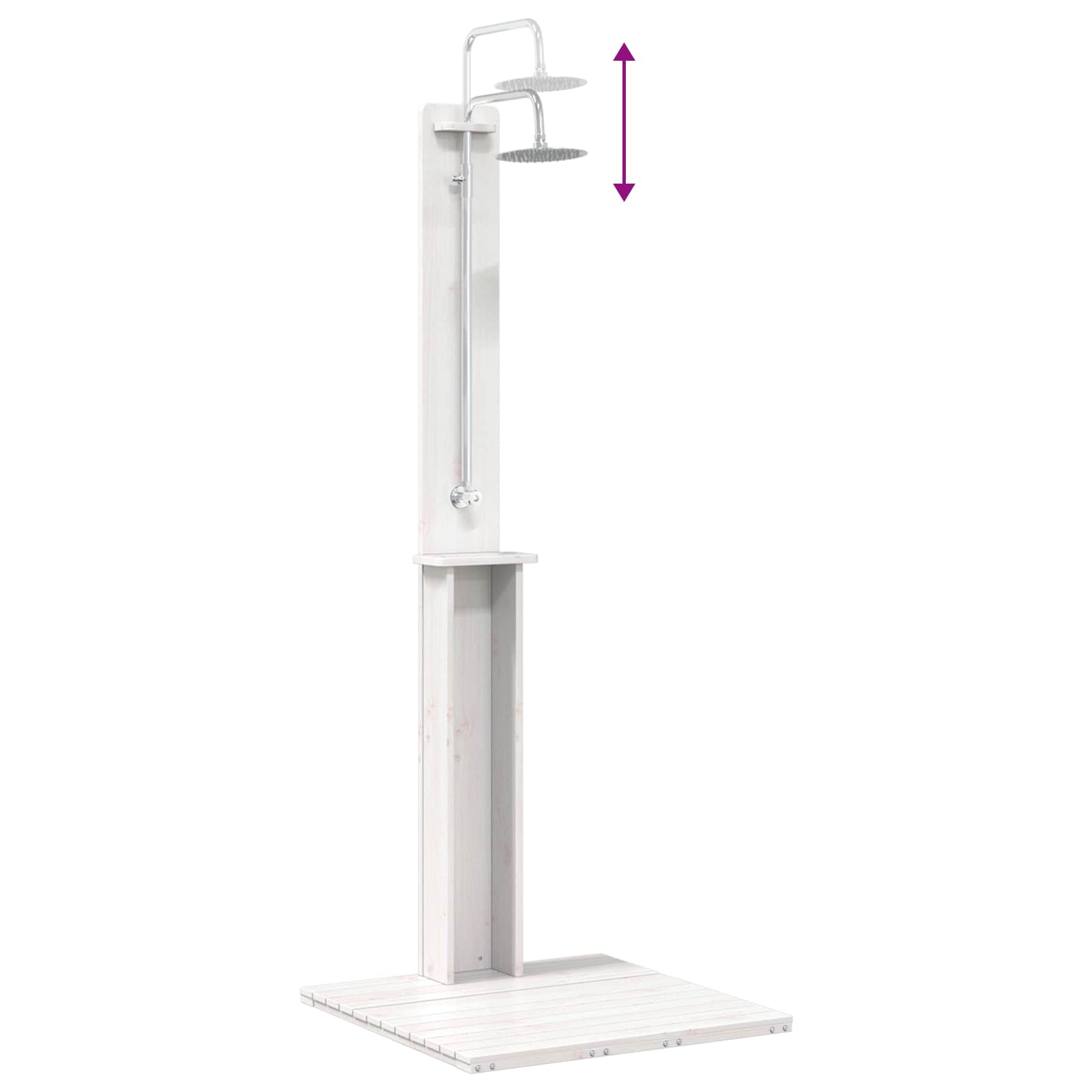 Ducha exterior 75 x 76 x 217 cm Pino macizo