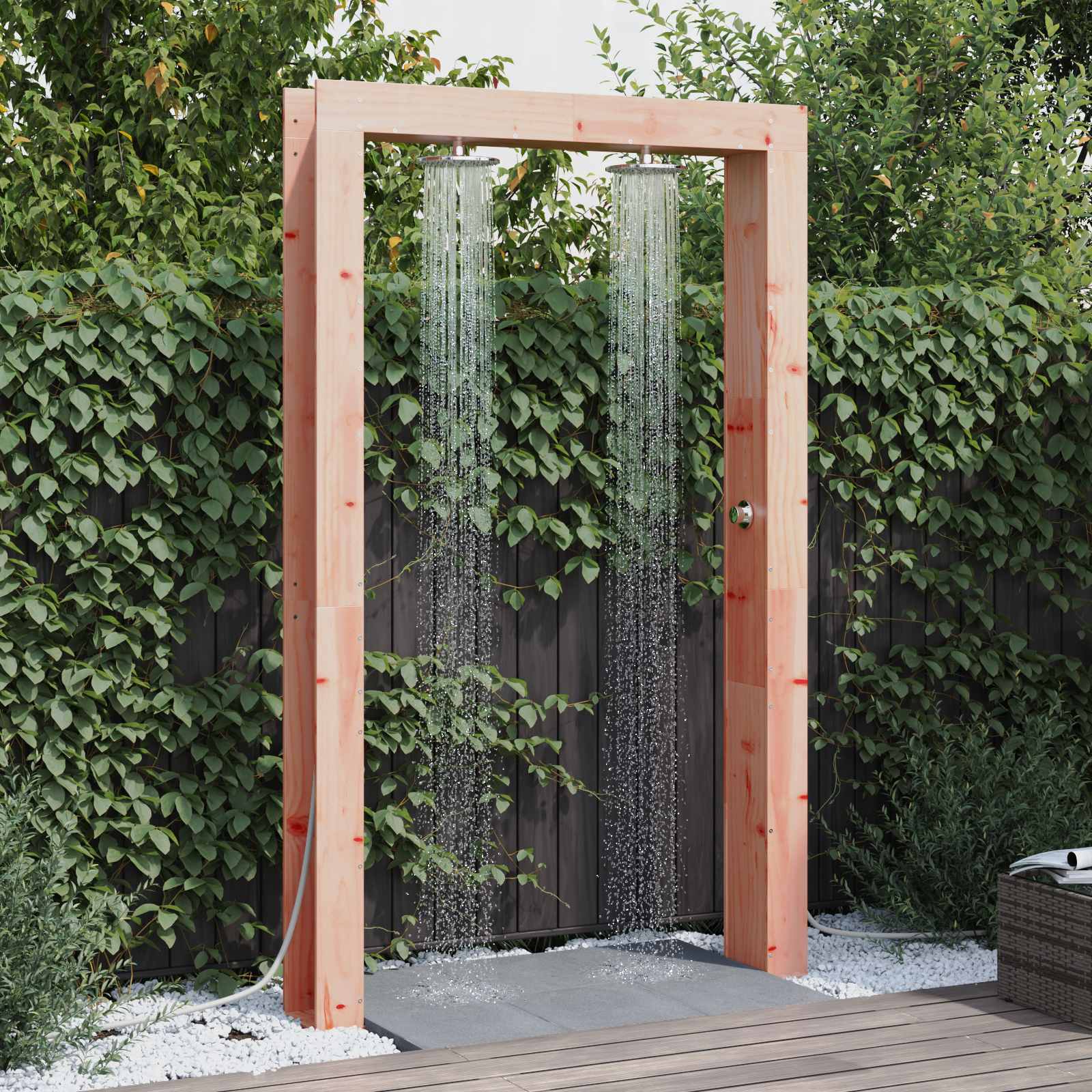 Ducha exterior 137 x 23 x 226 cm Pino macizo