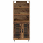 Aparador alto 2 pcs Madera vieja Madera de ingeniería