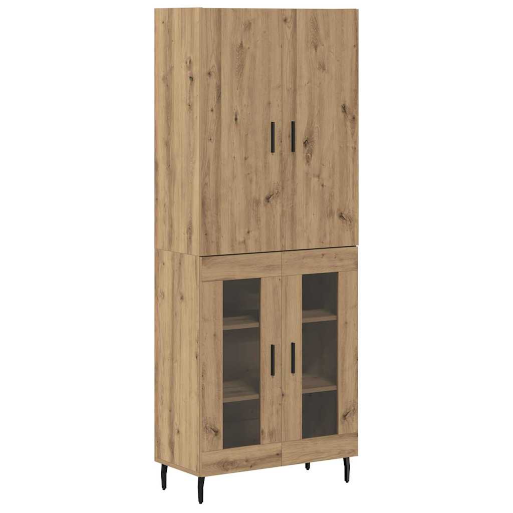 Aparador alto 2 pcs Madera envejecida