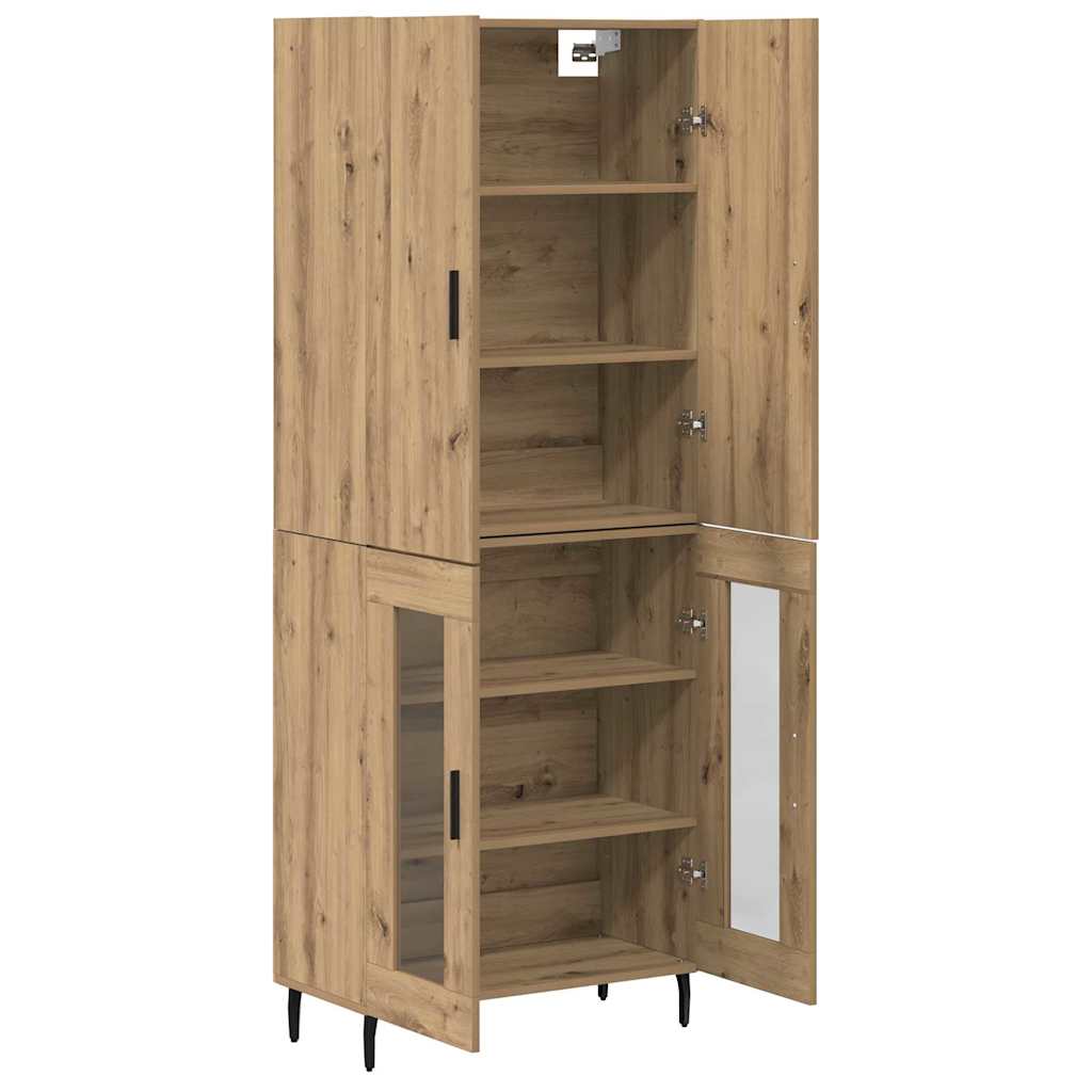 Aparador alto 2 pcs Madera envejecida