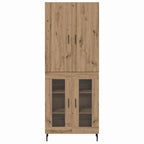 Aparador alto 2 pcs Madera envejecida