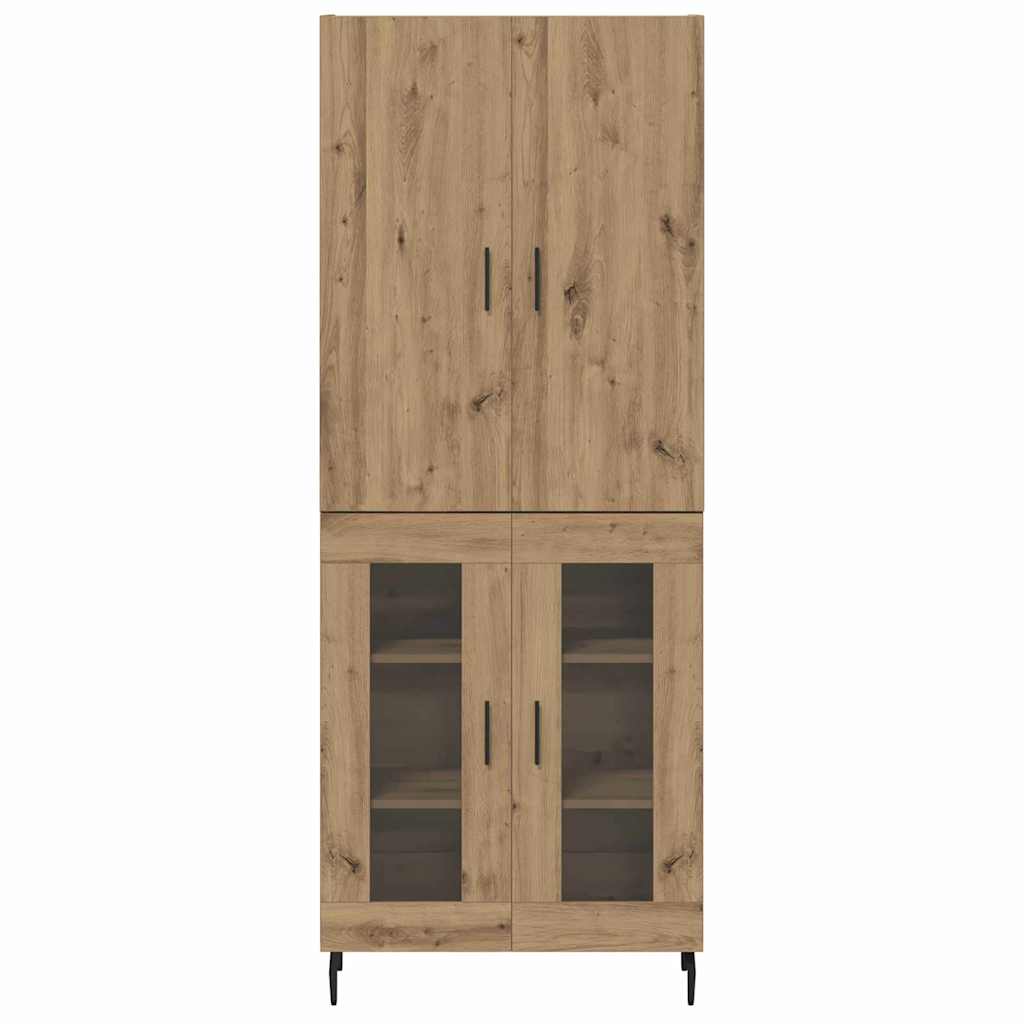 Aparador alto 2 pcs Madera envejecida