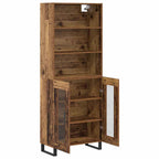 Aparador alto 2 pcs Madera vieja Madera de ingeniería