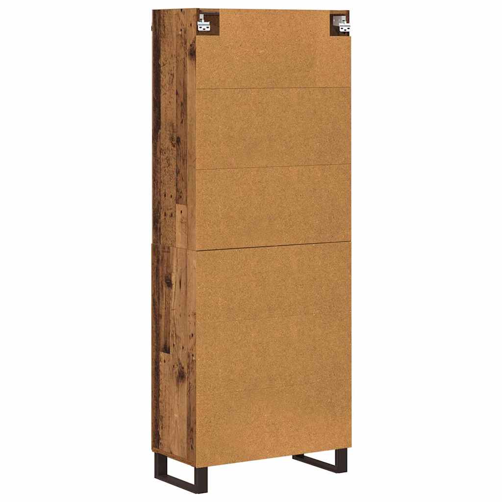 Aparador alto 2 pcs Madera vieja Madera de ingeniería