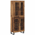 Aparador alto 2 pcs Madera envejecida