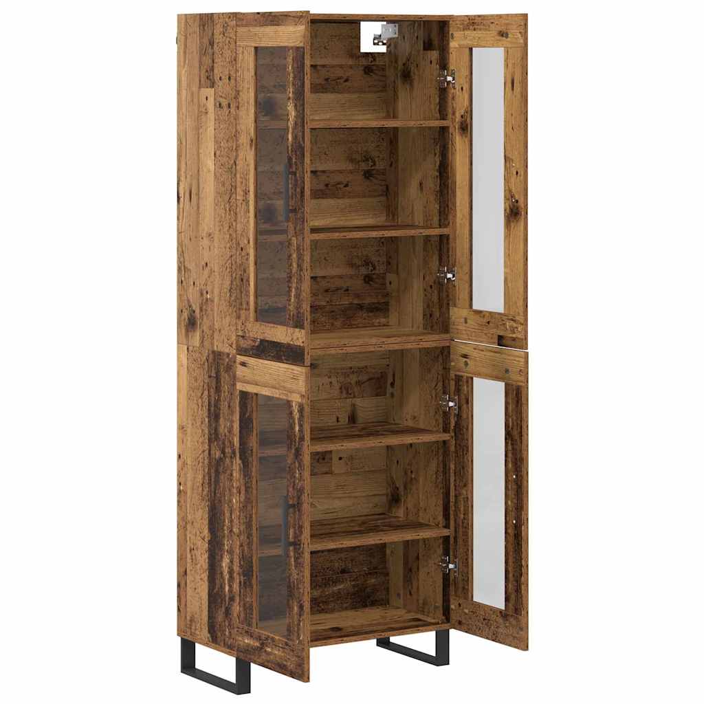 Aparador alto 2 pcs Madera envejecida